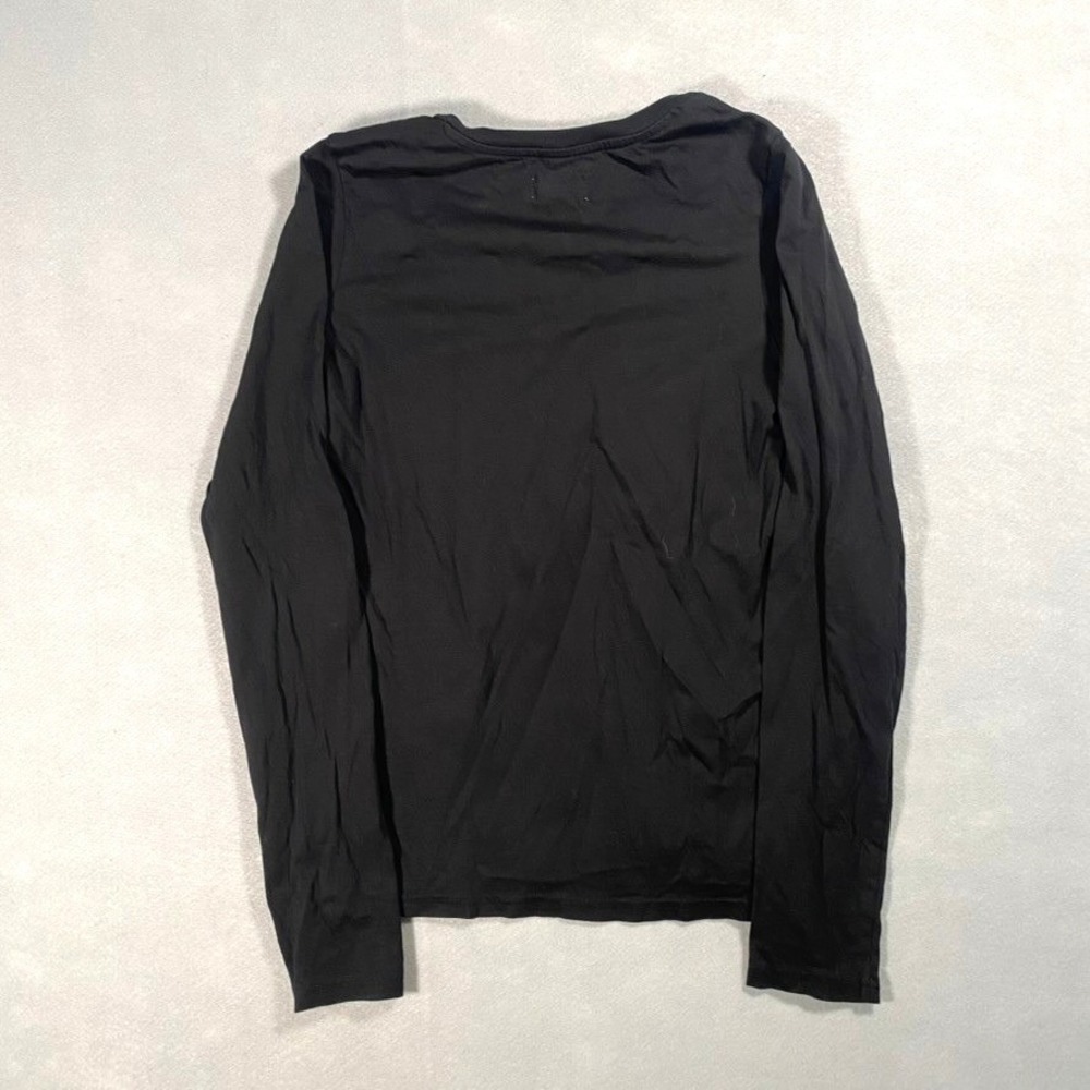 Pact Organic Cotton Long Sleeve V-Neck Tee Black S Eco Friendly Cotton Top layer - Picture 6 of 7